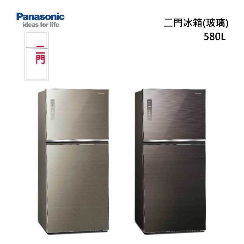 【甫佳電器】- panasonic nr-b582tg 二門冰箱 (玻璃) 580l