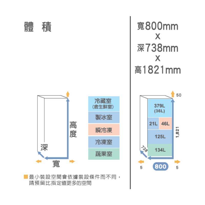 MITSUBISHI MR-WX71C 日本原裝 六門冰箱 705公升 玻璃鏡面