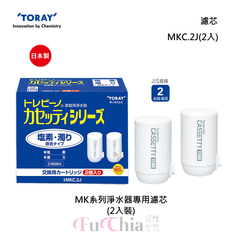 TORAY MKC.2J MK系列淨水器專用 濾芯(2入)