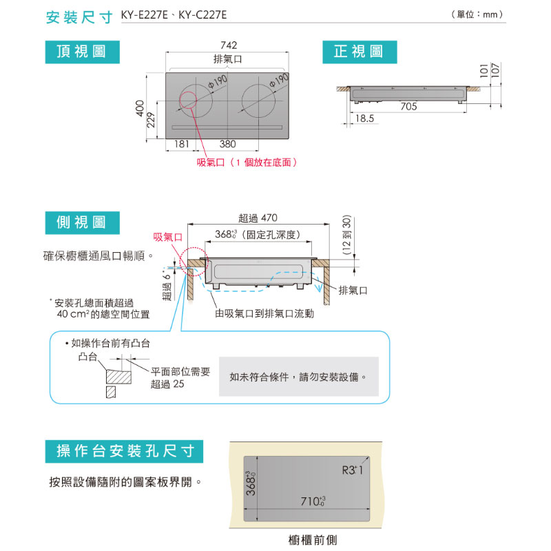 安裝尺寸